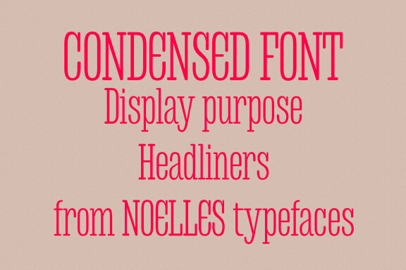 Noelles Condensed Display Font