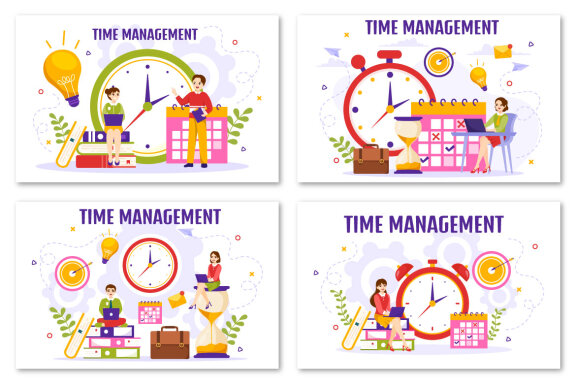 13 Time Management Planning FREE Illustration