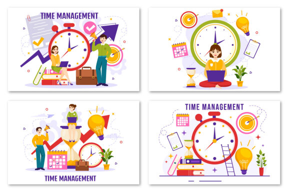 13 Time Management Planning FREE Illustration