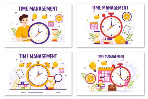 13 Time Management Planning FREE Illustration