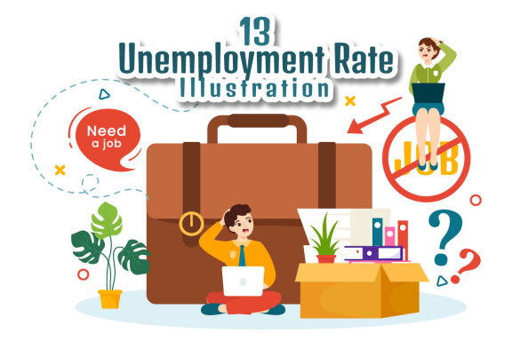 13 Unemployment Rate Illustration
