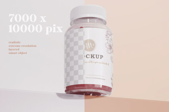 Transparent Bottle - Cosmetic Packaging Mockup 9