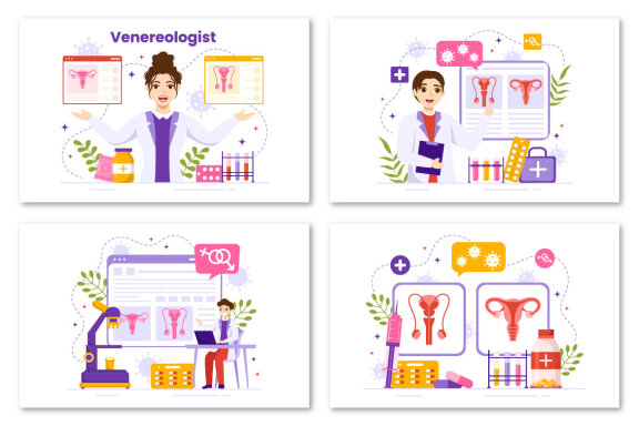 10 Venereologist Diagnostic Illustration