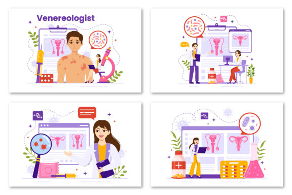 10 Venereologist Diagnostic Illustration
