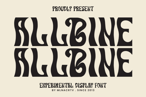 Allbine Experimental Display FREE Font