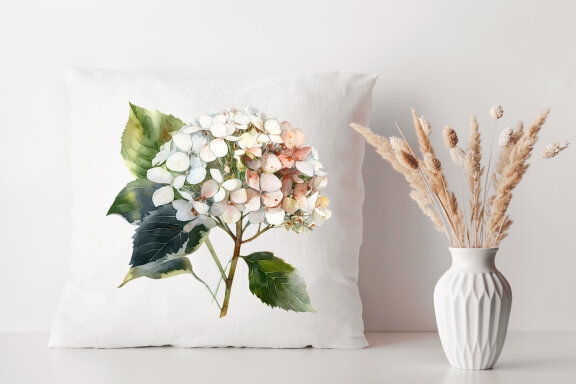 White Flower Watercolor Clipart Collection