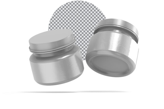 Two Plastic Jar Mockup