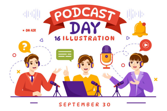 16 International Podcast Day Illustration