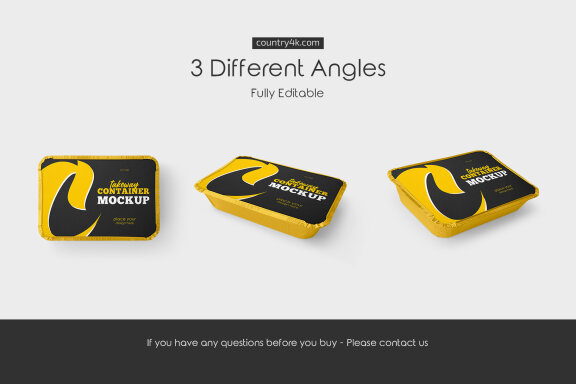 Takeaway Food Delivery Container Mockup