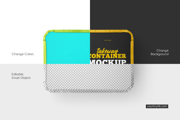 Takeaway Food Delivery Container Mockup