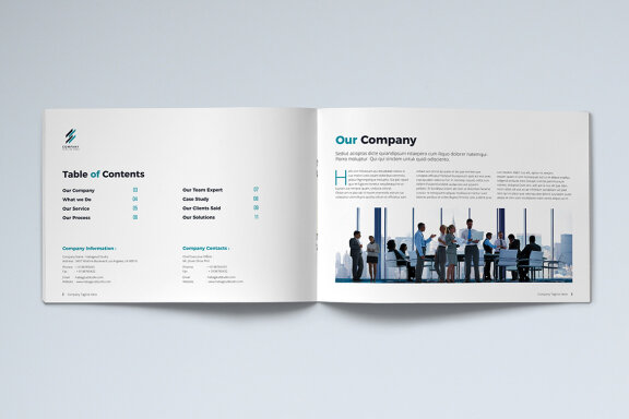 Company Profile Landscape Template