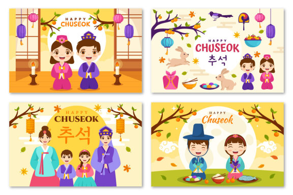 18 Happy Chuseok Day Illustration