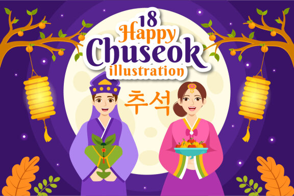 18 Happy Chuseok Day Illustration