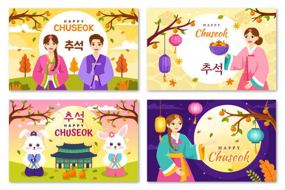 18 Happy Chuseok Day Illustration