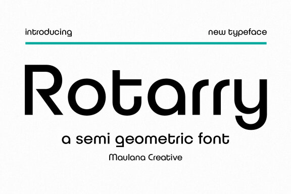 Rotarry Semi Geometric Font