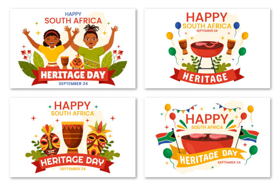 12 Happy Heritage Day South Africa Illustration