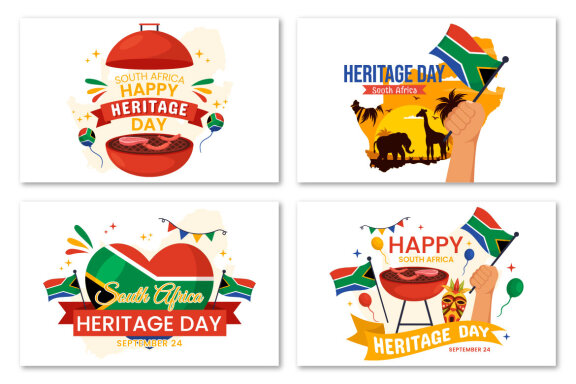 12 Happy Heritage Day South Africa Illustration
