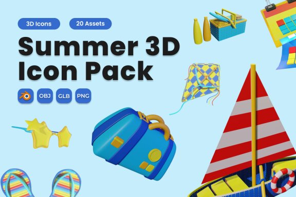 Summer 3D Icon Pack Vol 3