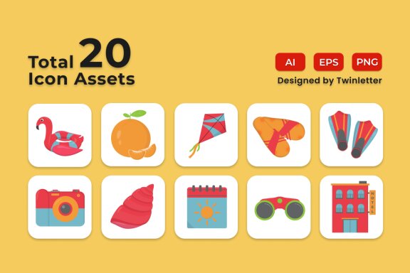 Summer Icon Illustration Set Vol 3