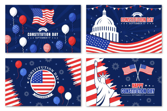 15 Constitution Day United States Illustration