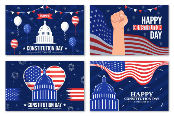 15 Constitution Day United States Illustration