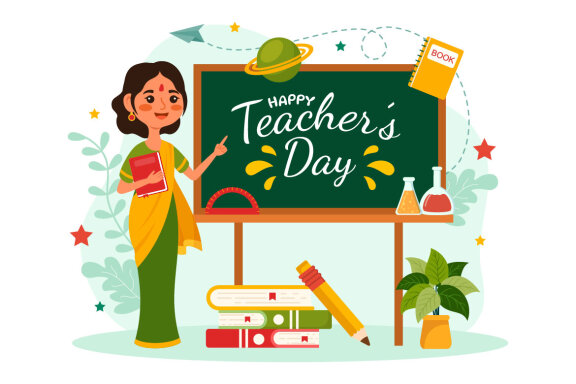 10 Teacher Day in India Illustration