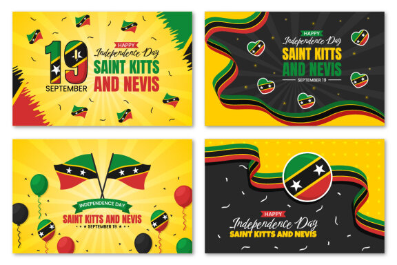 15 Independence Day Saint Kitts and Nevis Illustration