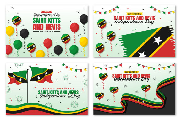 15 Independence Day Saint Kitts and Nevis Illustration
