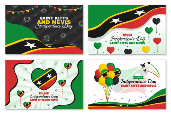 15 Independence Day Saint Kitts and Nevis Illustration