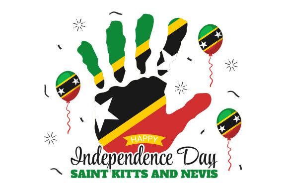 15 Independence Day Saint Kitts and Nevis Illustration