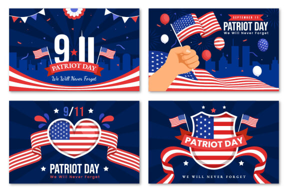 20 USA Patriot Day Illustration