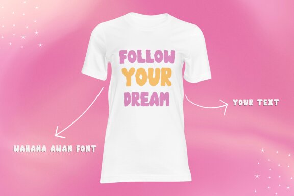Wahana Awan Font - Bubble Retro Font