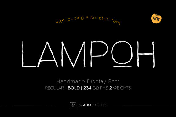 LAMPOH - The Handmade Scratch Display Font