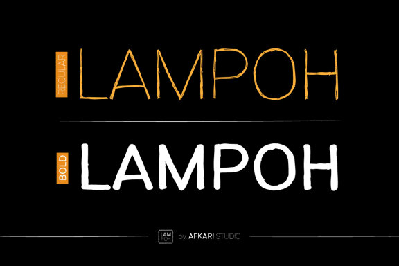 LAMPOH - The Handmade Scratch Display Font