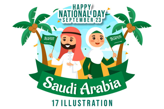 17 Saudi Arabia National Day Illustration