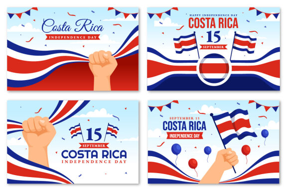 16 Happy Independence Day of Costa Rica Illustration