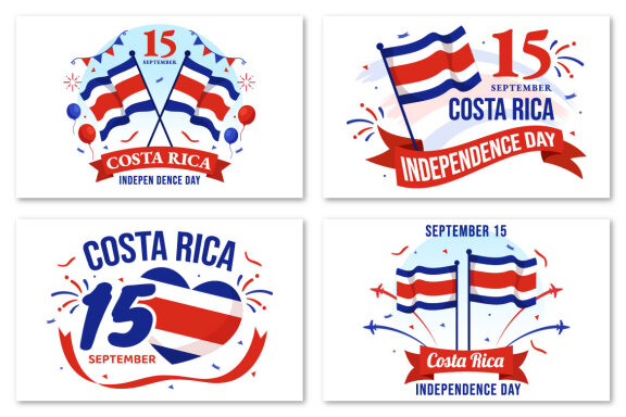 16 Happy Independence Day of Costa Rica Illustration