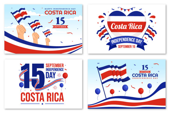 16 Happy Independence Day of Costa Rica Illustration