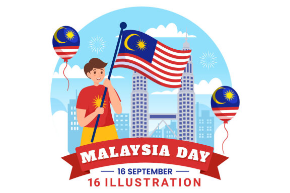 16 Happy Malaysia Day Illustration