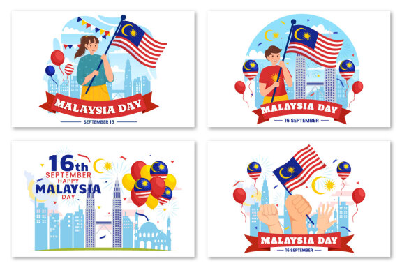 16 Happy Malaysia Day Illustration