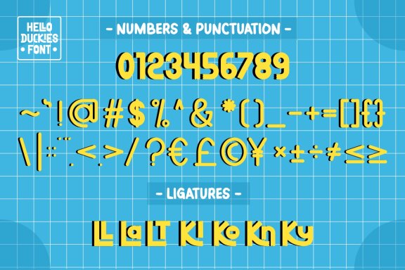 Hello Duckies - Fun Display Font