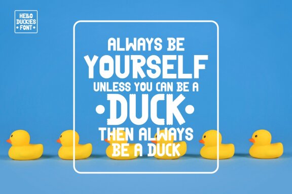 Hello Duckies - Fun Display Font