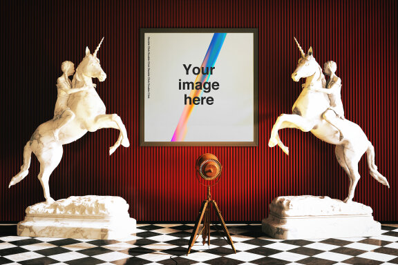 Surreal Gallery Museum Scene Mockups