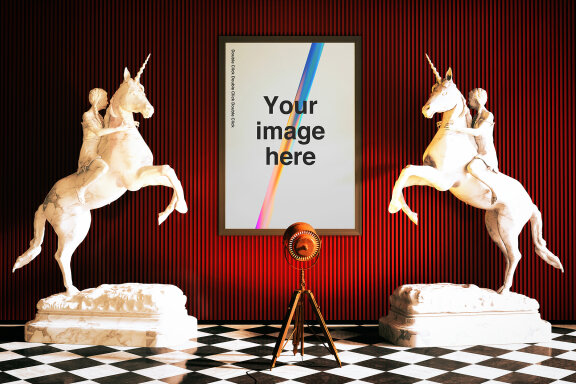 Surreal Gallery Museum Scene Mockups