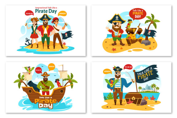 12 International Talk Like A Pirate Day Illustration
