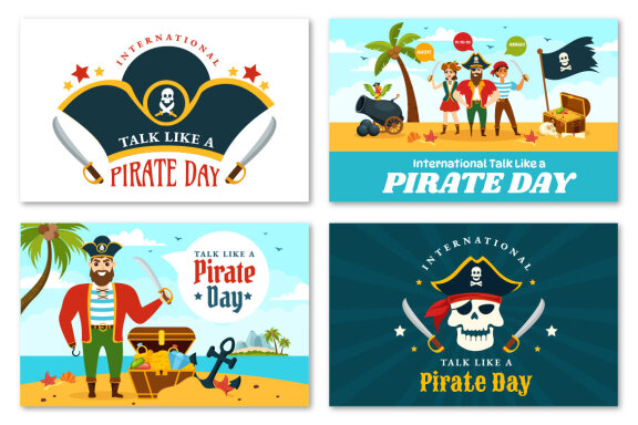 12 International Talk Like A Pirate Day Illustration