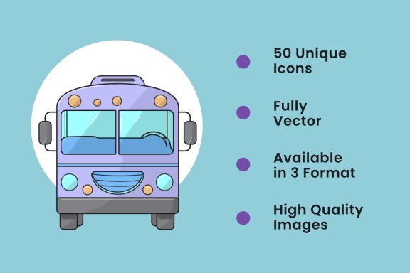 Back to School 2D Icon Set Vol 1