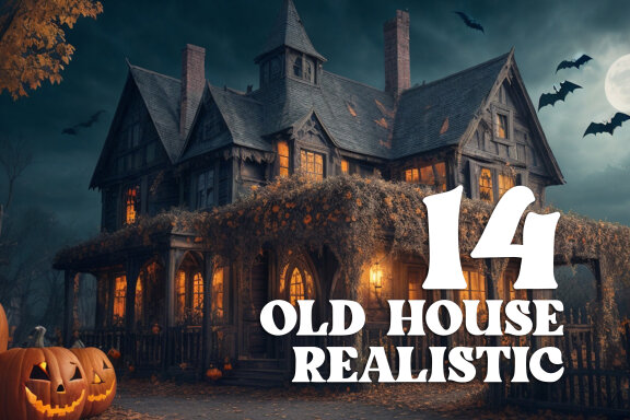14 Old House Halloween Stock Images