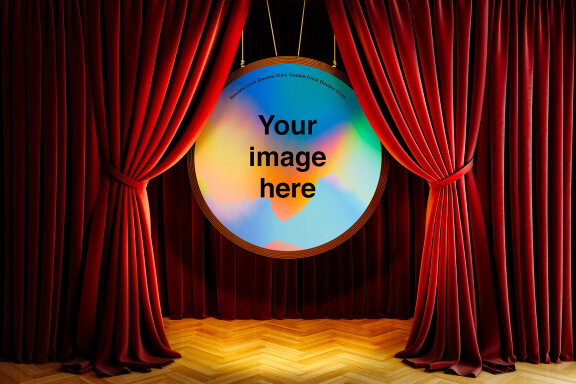 Theater Red Curtains Mockups Scenes