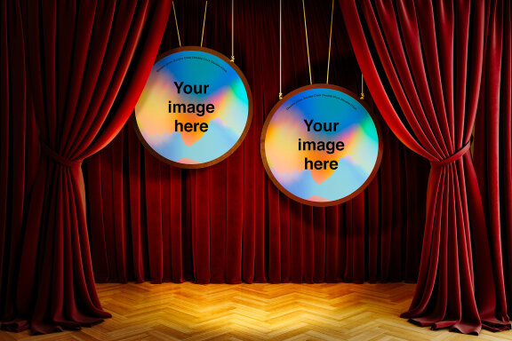 Theater Red Curtains Mockups Scenes